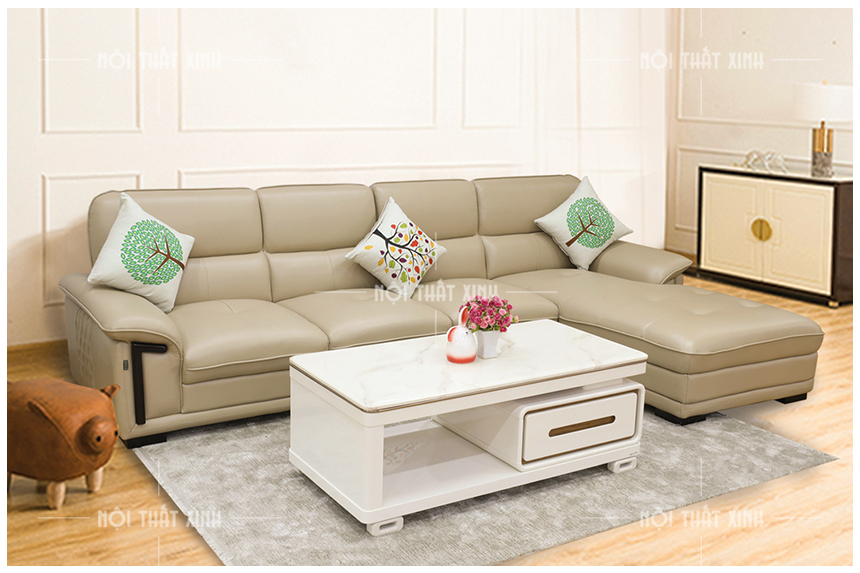 15 Bộ sofa góc chữ L đẹp bằng gỗ da và vải bán chạy nhất 2019