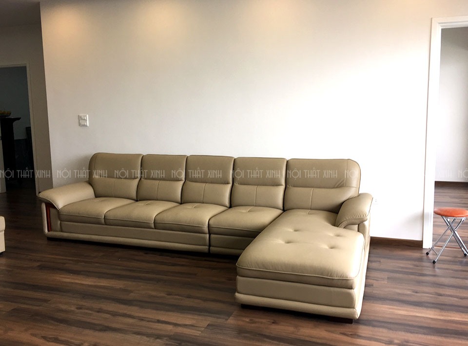 Ảnh thực tế của bộ ghế sofa da đẹp mã NTX708