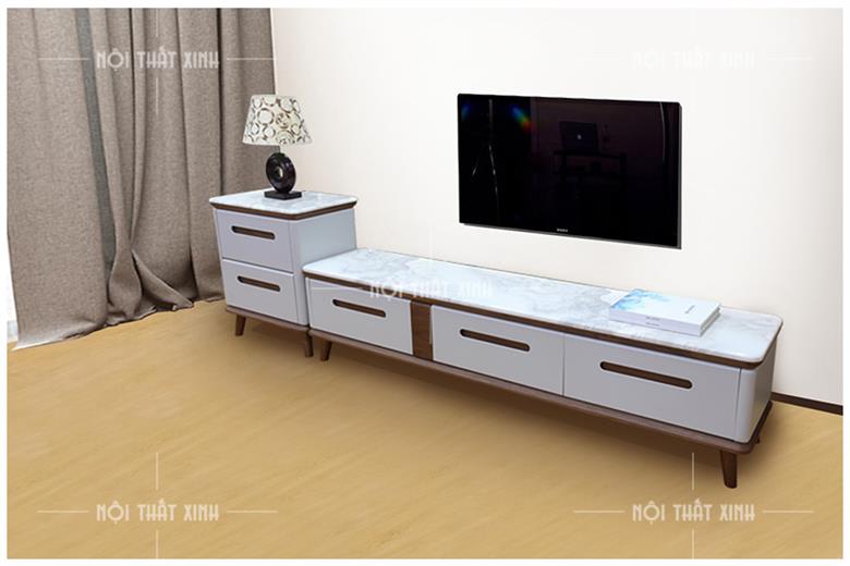 Kích thước kệ tivi phòng khách phù hợp với tivi từ 32-55 inch