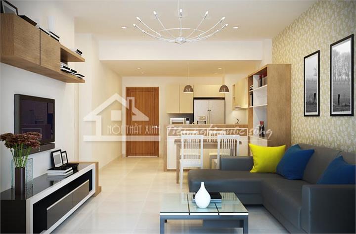 Thiết kế nội thất chung cư nhỏ đẹp tiện nghi tương phản độc đáo