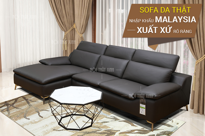 sofa da thật nhập khẩu Malaysia