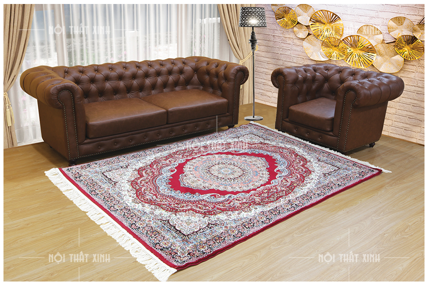 trang trí với thảm sofa phòng khách