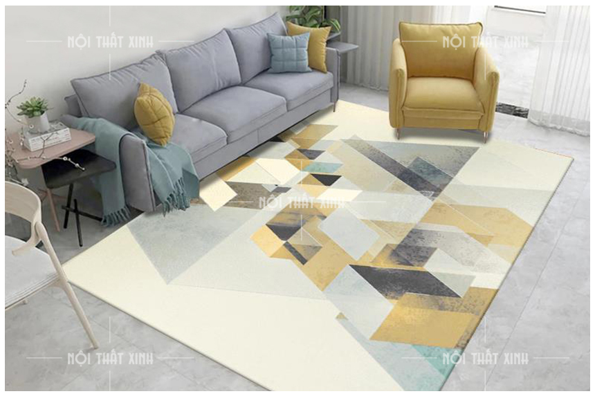 thảm sofa phong cách hiện đại đơn giản