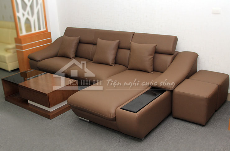 Mẫu ghế sofa thiết kế thông minh với nhiều phụ kiện giúp bạn thoải mái hơn khi ngồi