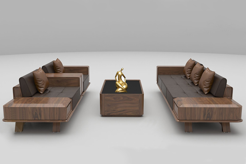 Ghế sofa gỗ sồi hiện đại GK13 - Nội Thất Giá Kho