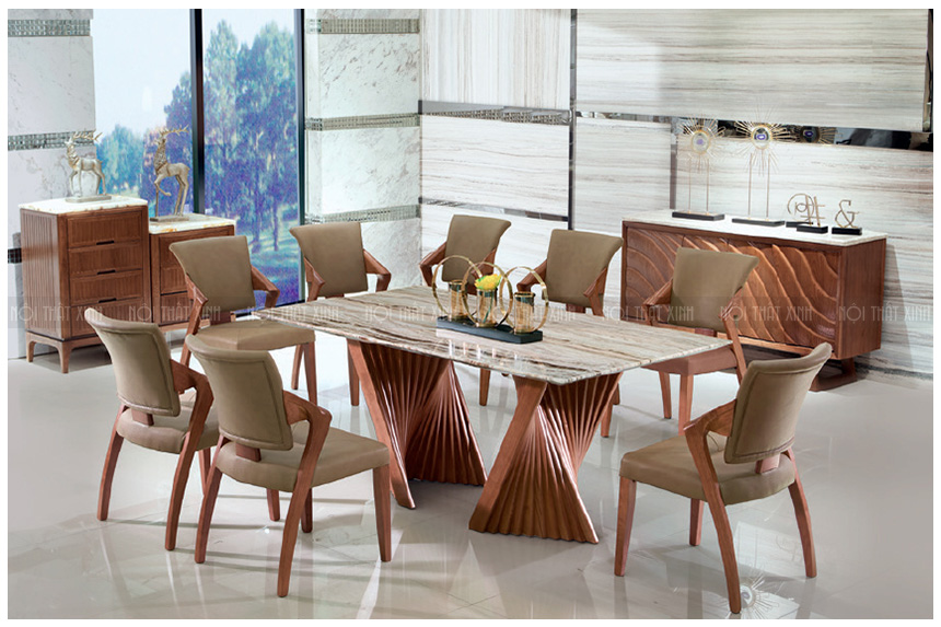 bàn ghế ăn mã QH023