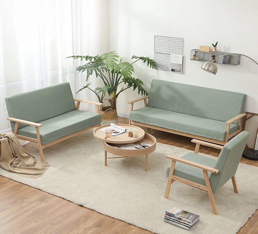bàn ghế gỗ phòng khách chung cư nhỏ
