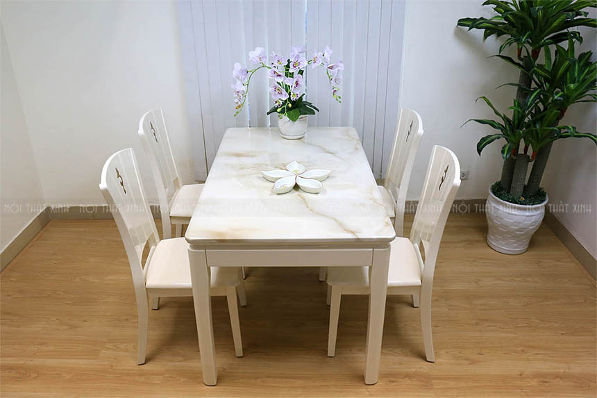 Bộ bàn ăn 4 ghế mặt đá – Dòng sản phẩm phù hợp mọi không gian