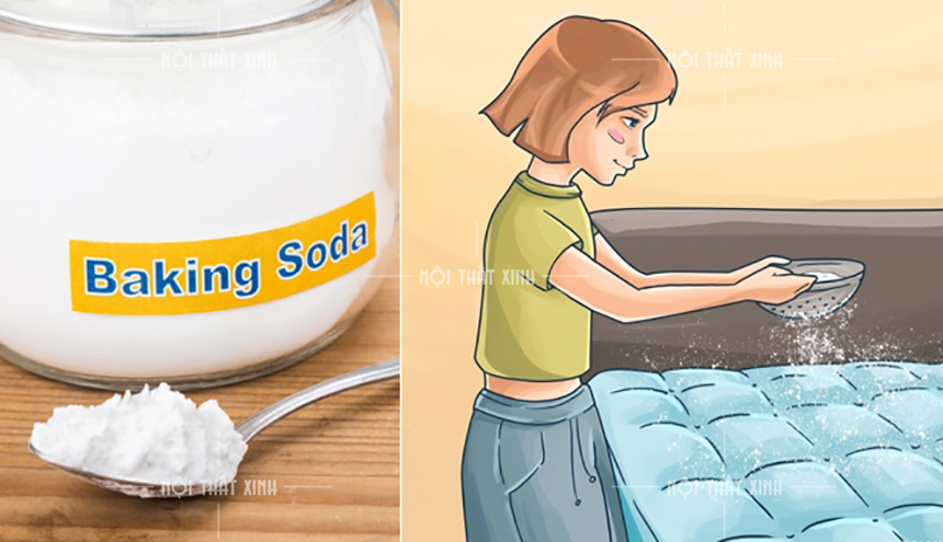 cách làm sạch ghế sofa vải bằng baking soda