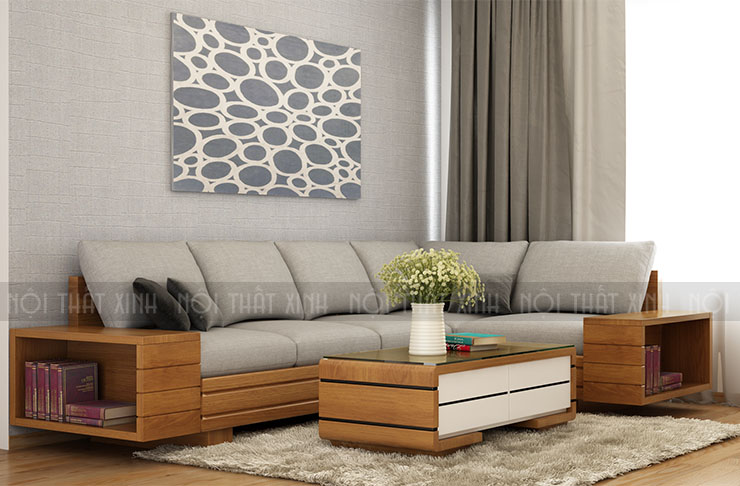 Chọn kích thước sofa gỗ hiện đại cho phòng khách