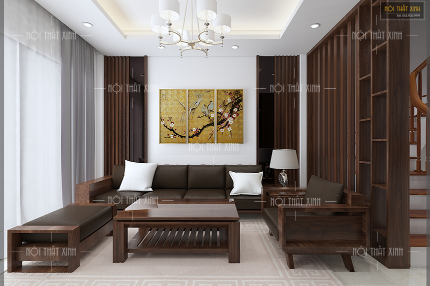 Ghế So pha gỗ cao cấp & địa chỉ bán sofa gỗ uy tín ở Hà Nội