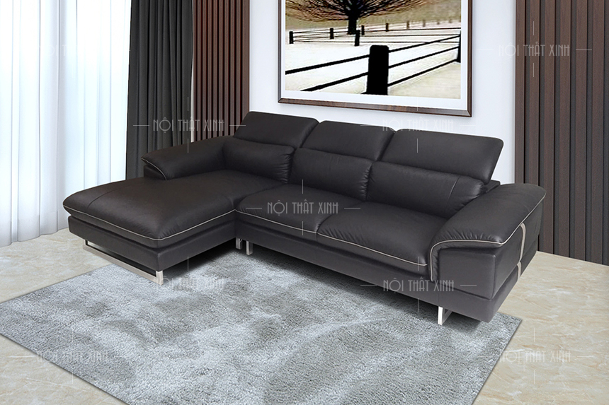 Ghế sofa da màu đen