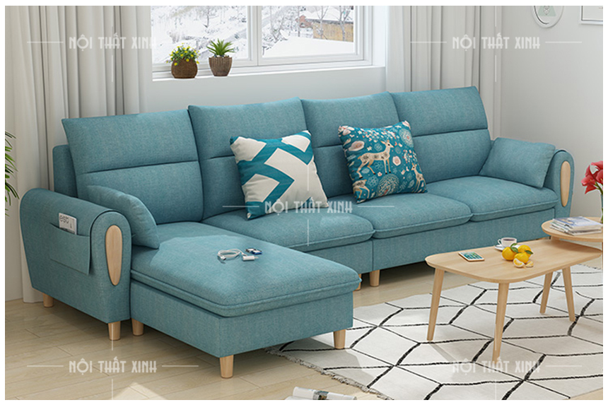 sofa góc bằng vải