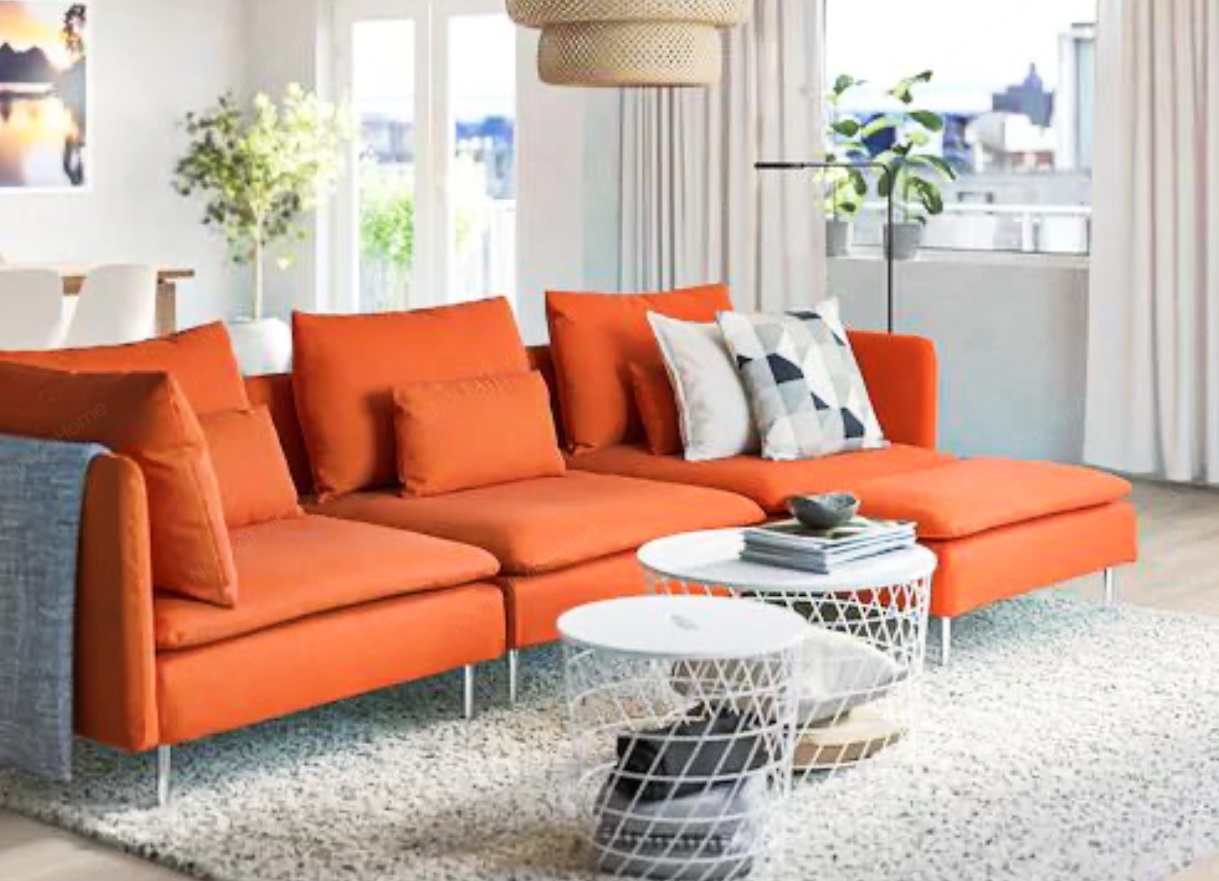 Ghế sofa màu cam