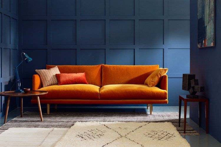 ghế sofa màu cam