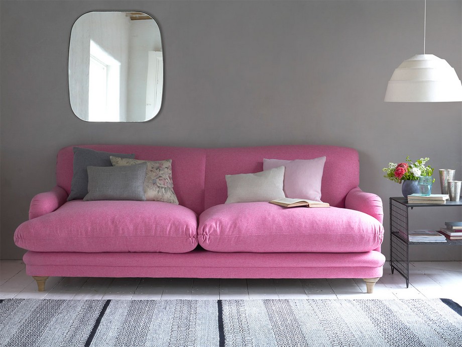 ghế sofa màu hồng