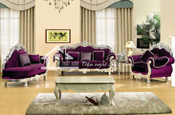 sofa màu tím