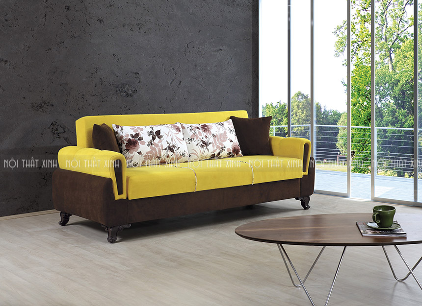 Ghế sofa màu vàng cho phòng khách