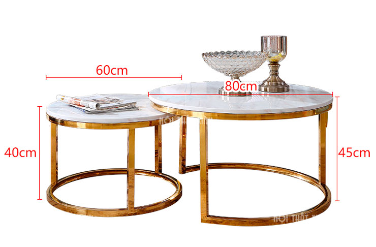 Kích thước bàn trà tròn chuẩn cho phòng khách hiện đại