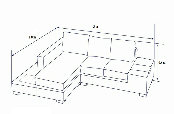kích thước sofa