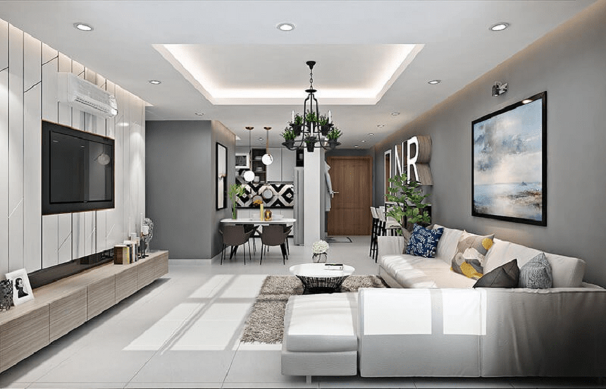 33 Mẫu thiết kế nội thất phòng khách đẹp hiện đại 2023  An Lộc
