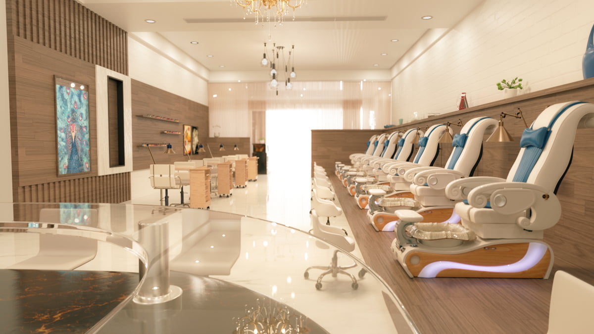 mẫu ghế nail đơn giản
