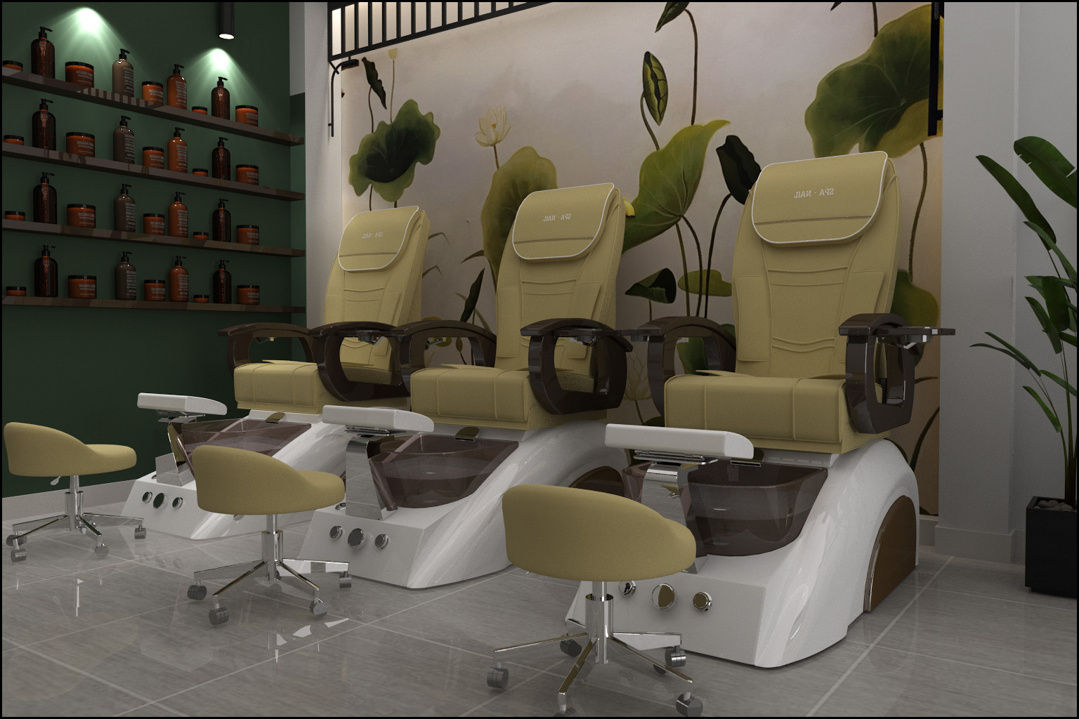 mẫu ghế nail đơn giản