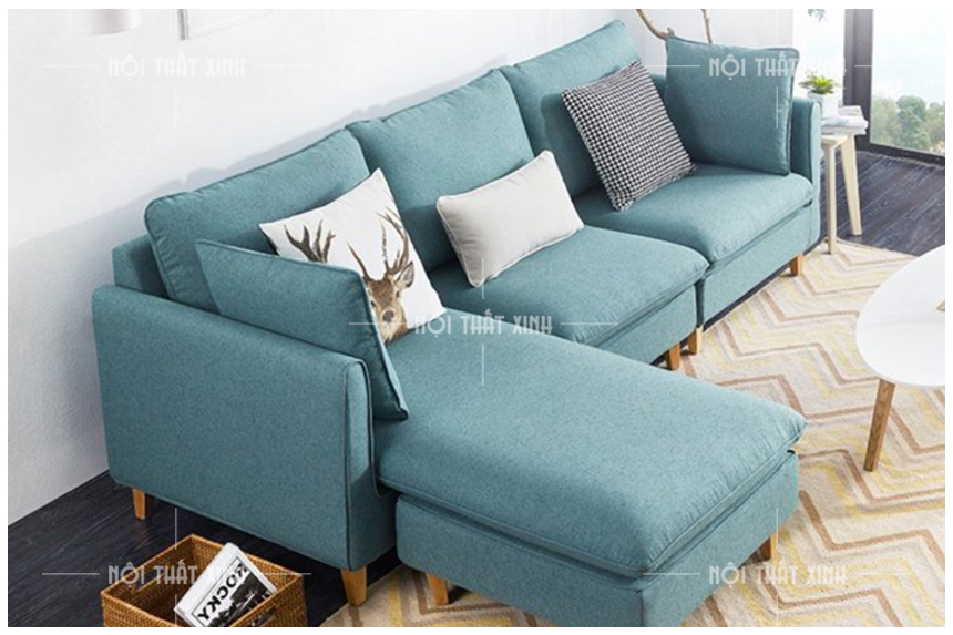  mẫu sofa góc đẹp màu xanh