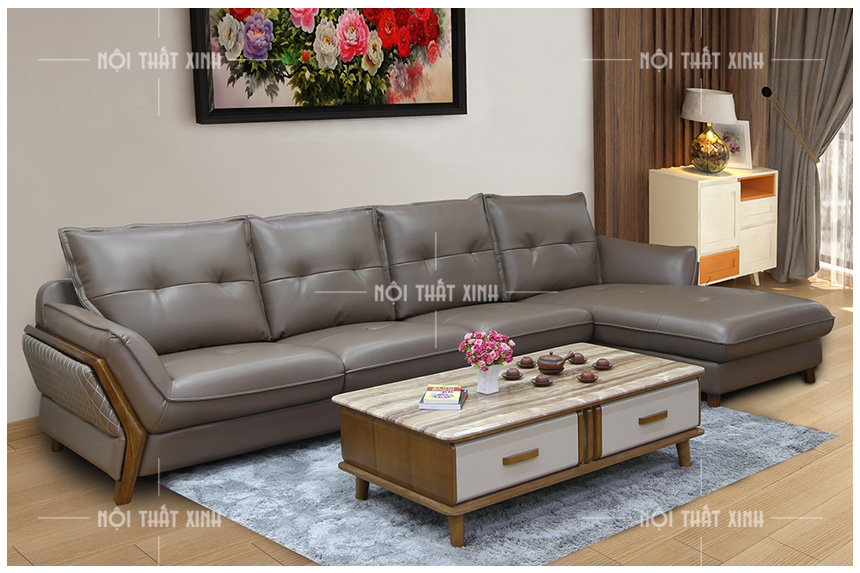  mẫu sofa góc ốp gỗ