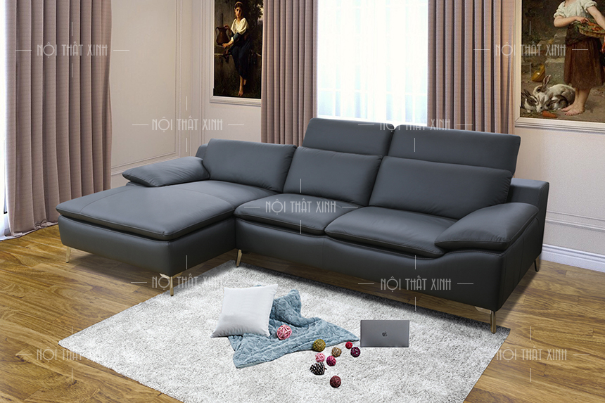 mẫu sofa nhập khẩu màu đậm cho phòng khách