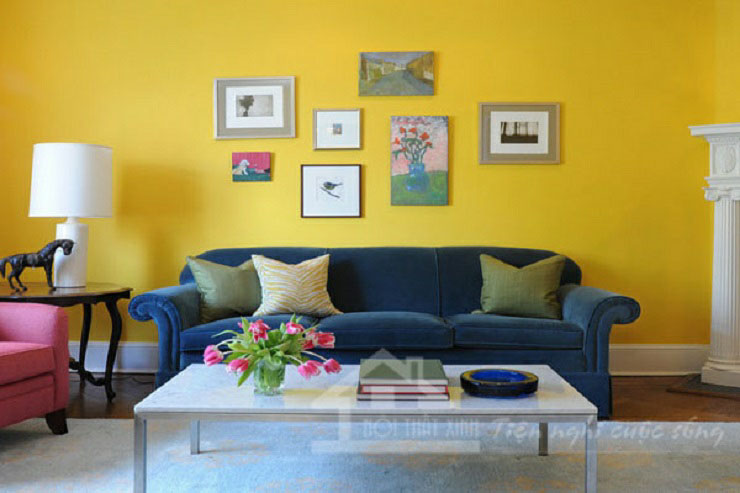 Nâng cao sự sinh động cho phòng khách bằng sofa màu đẹp nổi bật