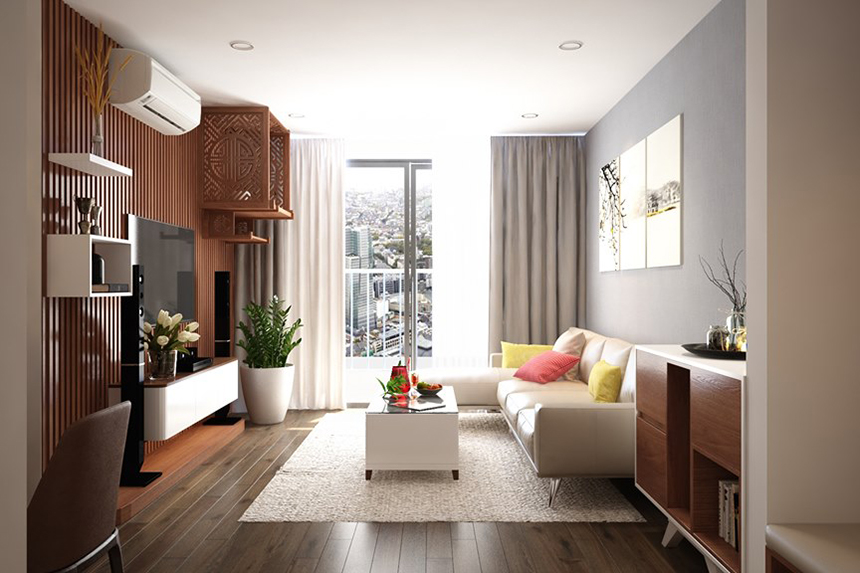 Top 10 mẫu thiết kế nội thất phòng khách chung cư đẹp 2021