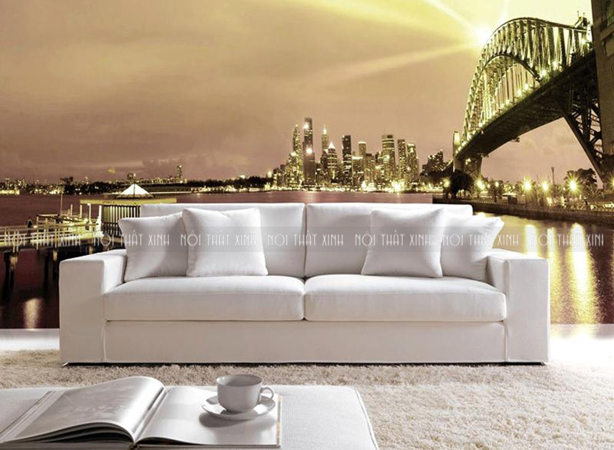 sofa cao cấp màu trắng