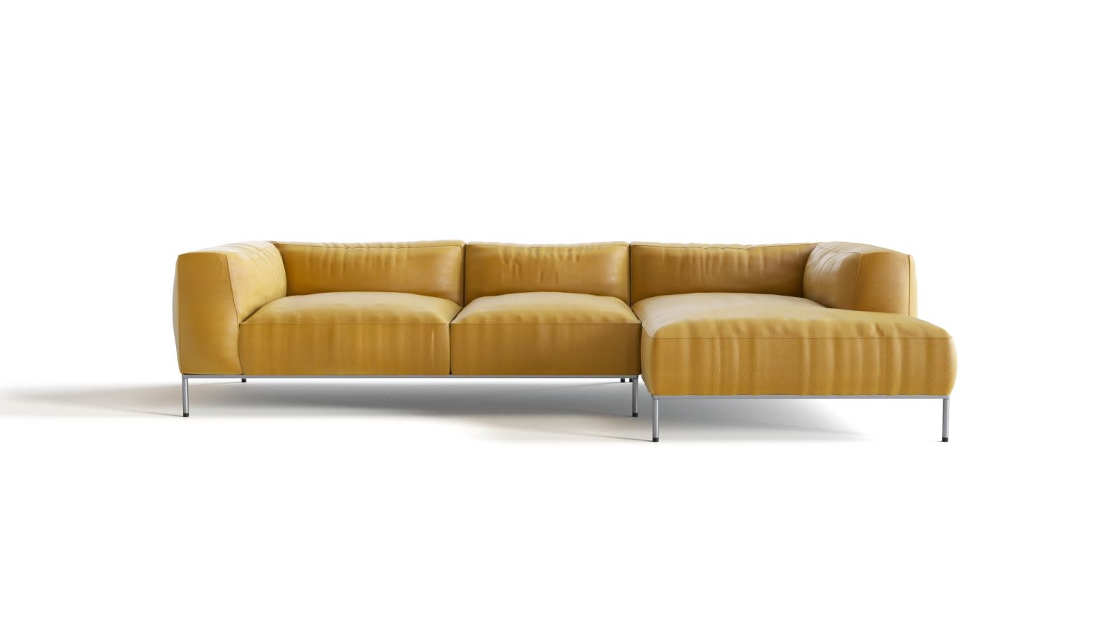 sofa da màu vàng