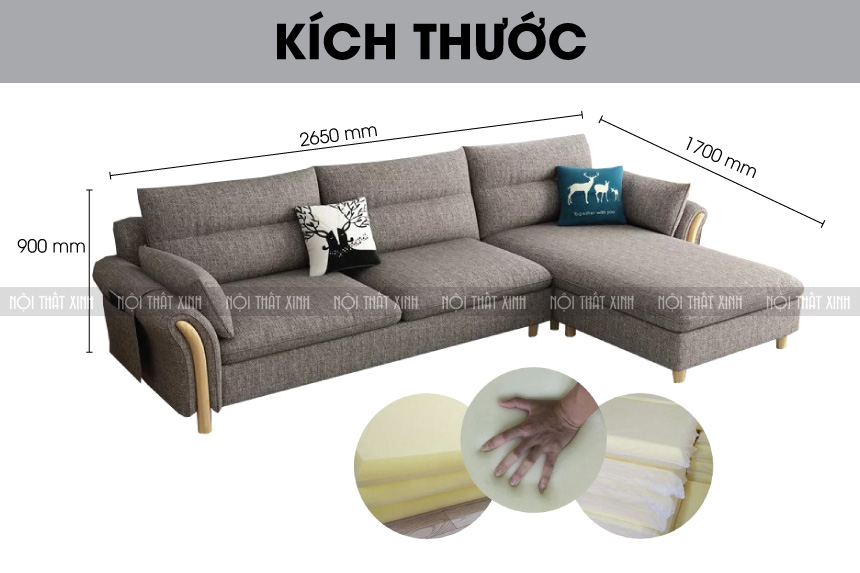 Sofa vải mã NTX1833
