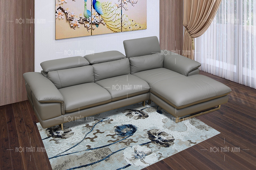 sofa văn phòng da thật