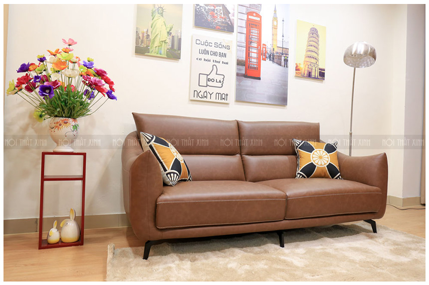 sofa văng da thật