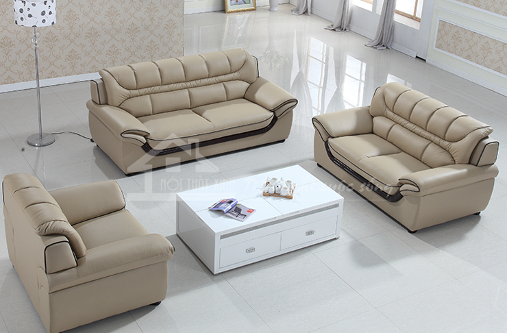 sofa văng da thật