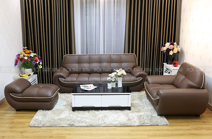 sofa văng da thật