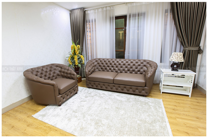 Gợi ý mẫu ghế sofa văng tân cổ điển cho phòng khách nhỏ