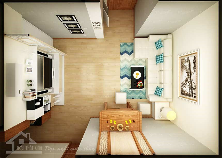 Mẫu thiết kế nội thất căn hộ chung cư Ruby City - nhà chị Liên