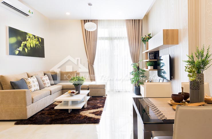 Thiết kế nội thất chung cư trọn gói hiện đại nhẹ nhàng