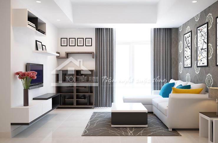 Thiết kế nội thất chung cư 70m2 phong cách hiện đại