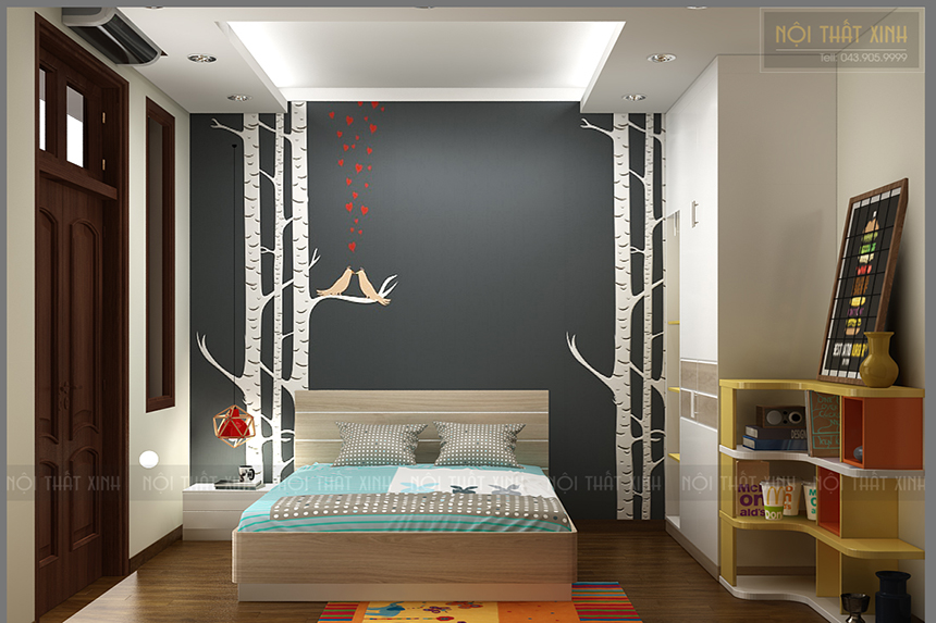 Mẫu thiết kế phòng ngủ nhà phố đẹp ở Tam Trinh