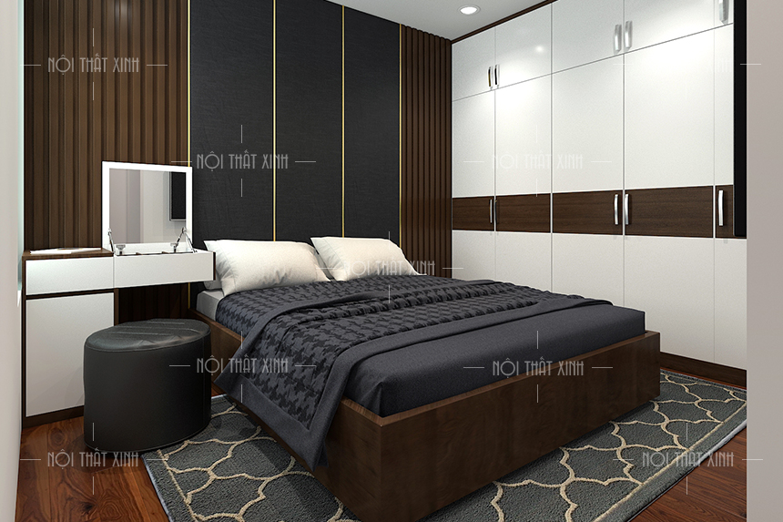 Thiết kế thi công nội thất chung cư trọn gói 65m2 Ms Xuân